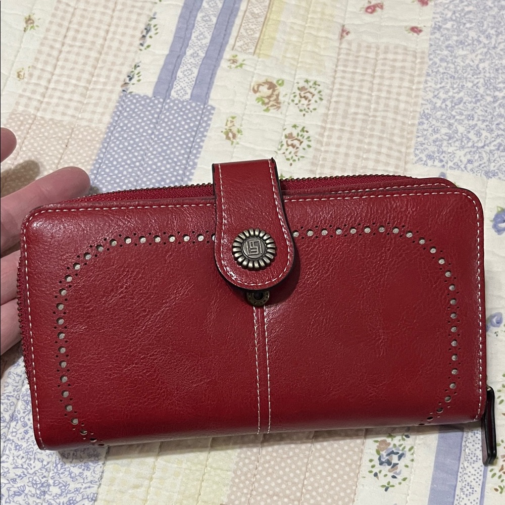 Red Leather Women's Wallet